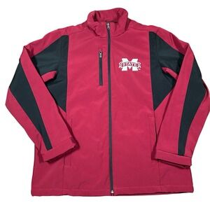 Vintage 58 Sports Windbreaker Jacket L‎ Mississippi State Bulldogs Maroon
